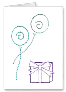balloons card pattern