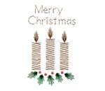 candles and holly