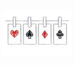 cards in a line