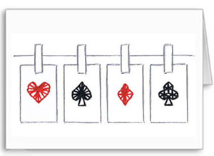 cards on a line
