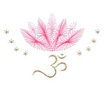 Lotus flower stitch card pattern