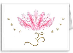 lotus flower stitching card