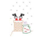 santa stuck in chimney